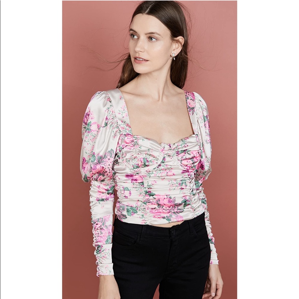 For Love & Lemons Palais Floral Crop Top